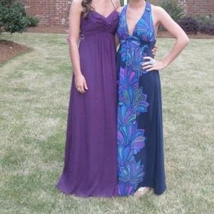 Amsale Purple Formal Maxi Dress